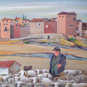 Pintura titulada "Vista-Pedraza-Segov…" por Martiche, Obra de arte original, Oleo