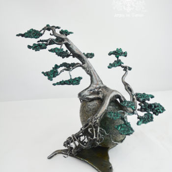Skulptur mit dem Titel "Lorsque s'unissent…" von Artiste Les Tordus, Original-Kunstwerk, Metalle
