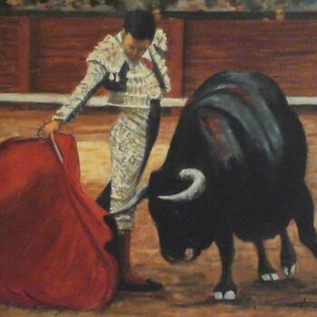 Painting titled "Las cinco de la tar…" by Romano Albanese, Original Artwork, Acrylic