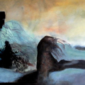 Pintura intitulada "Rivière Sauvage" por Roanne Martin, Obras de arte originais, Óleo