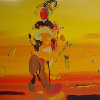 Painting titled "moderato cantabile" by Rob Arbouw, Original Artwork, Oil