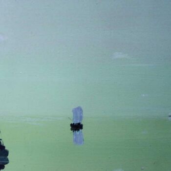 Painting titled "Blue sail in a lago…" by Rob Arbouw, Original Artwork, Oil