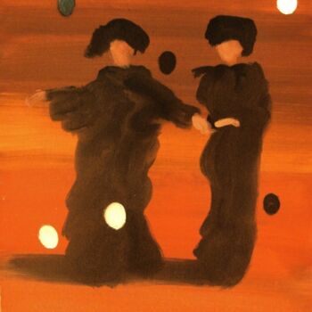 Painting titled "Puppetplayers" by Rob Arbouw, Original Artwork, Oil