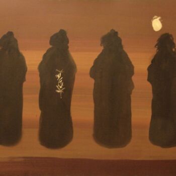 Painting titled "4  sisters" by Rob Arbouw, Original Artwork, Oil