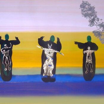 Painting titled "Three witches of Ma…" by Rob Arbouw, Original Artwork