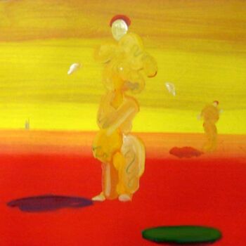 Pintura titulada "Red desert people" por Rob Arbouw, Obra de arte original