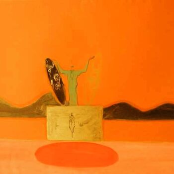 Картина под названием "a Metaphysical airp…" - Rob Arbouw, Подлинное произведение искусства, Масло