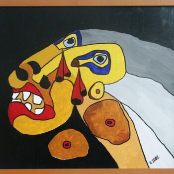 Painting titled "tranen" by Rob Koedijk, Original Artwork