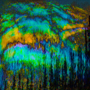 Digitale Kunst mit dem Titel "Icy Mountainside" von Robbi Ling Montgomery, Original-Kunstwerk