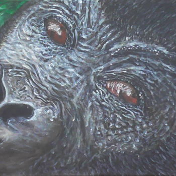 Painting titled "Gorilla" by Robbie Nuwanda, Original Artwork, Acrylic