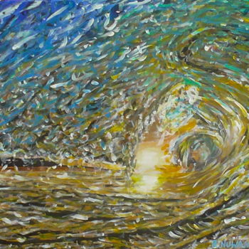 绘画 标题为“Wave” 由Robbie Nuwanda, 原创艺术品, 丙烯