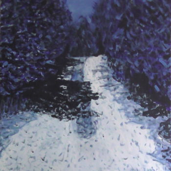 Картина под названием "Blue Forest" - Robbie Nuwanda, Подлинное произведение искусства, Акрил