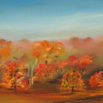 Картина под названием "Autumn Run" - Rob Debartolo, Подлинное произведение искусства