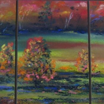 Painting titled "Vibrant Fall" by Rob Debartolo, Original Artwork