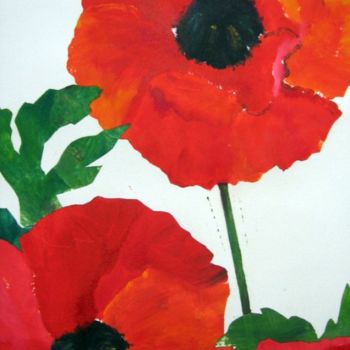 Pintura intitulada "Poppy 2" por Rob Debartolo, Obras de arte originais