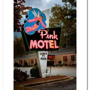 Fotografia intitolato "Pink Motel #2" da Robert Tolchin, Opera d'arte originale, Fotografia digitale