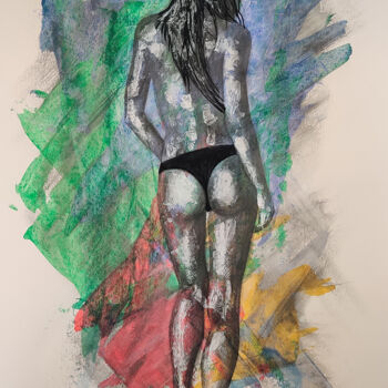 "walking girl" başlıklı Tablo Róbert Bánrévi tarafından, Orijinal sanat, Akrilik