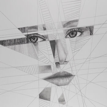 "face" başlıklı Resim Róbert Bánrévi tarafından, Orijinal sanat, Grafit
