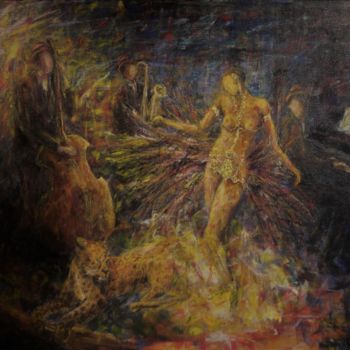 Peinture intitulée "Josephine Baker" par Robert Bass, Œuvre d'art originale, Acrylique