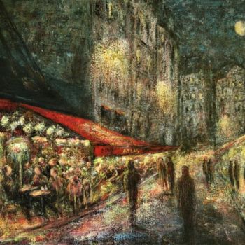 Pintura intitulada "Rue de Bucii" por Robert Bass, Obras de arte originais, Acrílico