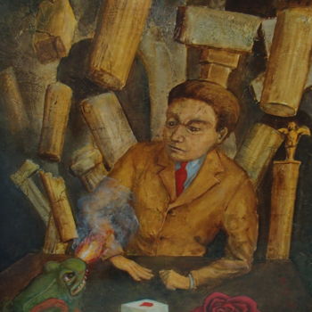 Malerei mit dem Titel "effondrement.jpg" von Boul, Original-Kunstwerk, Öl