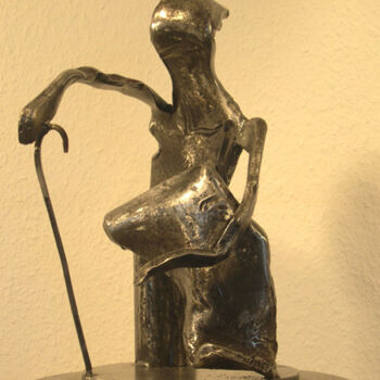 Sculpture titled "Le Pélerin" by Robert Chevalier, Original Artwork