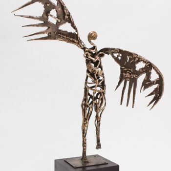 Sculpture titled "L'Ange (bronze)" by Robert Chevalier, Original Artwork