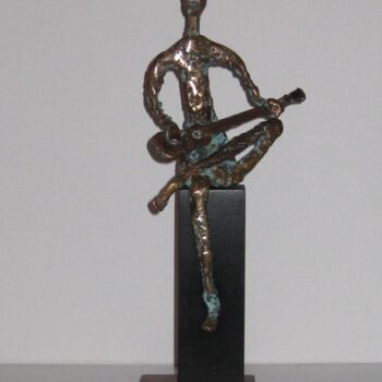 Sculpture titled "Le Joueur de Guitare" by Robert Chevalier, Original Artwork