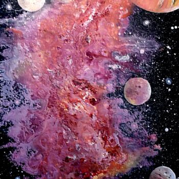 Peinture intitulée "Cosmos 67" par Robert Daout, Œuvre d'art originale, Acrylique
