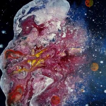 Painting titled "Cosmos 43" by Robert Daout, Original Artwork, Acrylic
