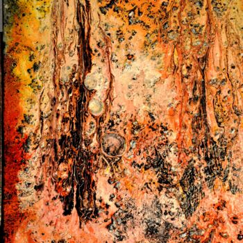 Картина под названием "Abstrait 203" - Robert Daout, Подлинное произведение искусства, Акрил Установлен на Деревянная рама д…