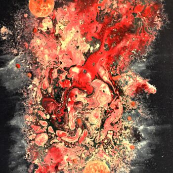 Peinture intitulée "Cosmos 61" par Robert Daout, Œuvre d'art originale, Acrylique Monté sur Châssis en bois