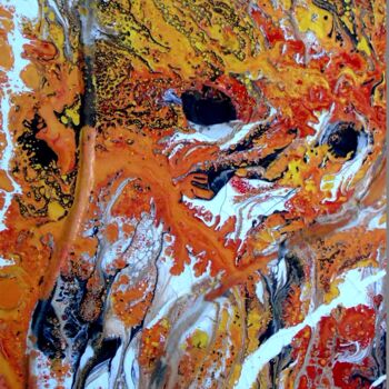 Картина под названием "Abstrait 153" - Robert Daout, Подлинное произведение искусства, Акрил Установлен на Деревянная рама д…