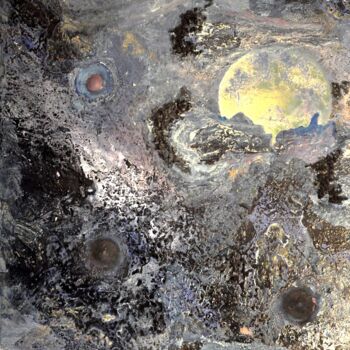 Painting titled "Cosmos 63" by Robert Daout, Original Artwork, Acrylic Mounted on Wood Stretcher frame