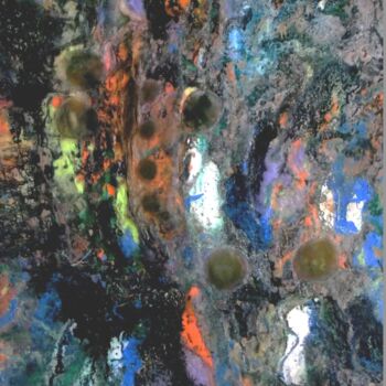 Картина под названием "Abstrait 162" - Robert Daout, Подлинное произведение искусства, Акрил Установлен на Деревянная рама д…