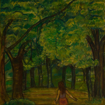 Peinture intitulée "L'envol- Printemps…" par Robert Gibson, Œuvre d'art originale, Huile Monté sur Châssis en bois