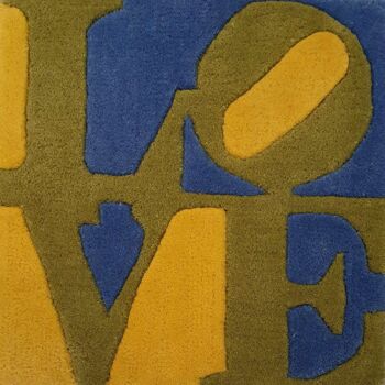 Sztuka tkaniny zatytułowany „Love "Spring"” autorstwa Robert Indiana, Oryginalna praca, Tkanina