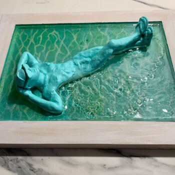 Скульптура под названием "LA PISCINE" - Robert Inestroza, Подлинное произведение искусства, Смола
