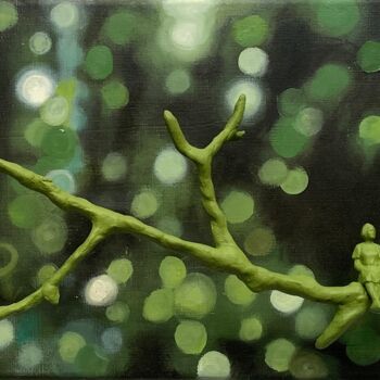Картина под названием "AIGLE" - Robert Inestroza, Подлинное произведение искусства, Масло Установлен на Деревянная рама для…