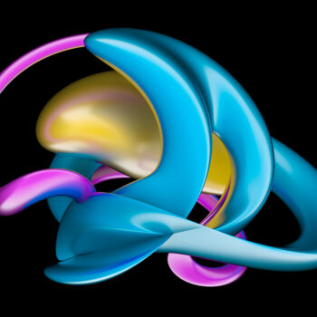 Цифровое искусство под названием "Vertex VII" - Robert Kohlhuber, Подлинное произведение искусства, 3D моделирование
