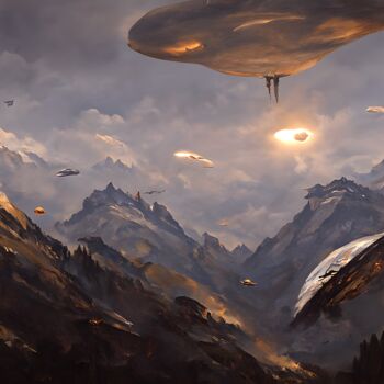 Digital Arts titled "UFO" by Robert Kouba, Original Artwork, AI generated image