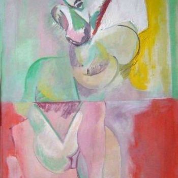 Pintura intitulada "femme 4" por Robert Labor, Obras de arte originais, Óleo