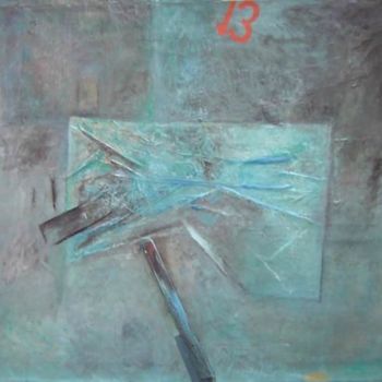 Pittura intitolato "Collage 13" da Robert Labor, Opera d'arte originale, Olio