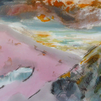 Картина под названием "Playa" - Robert Magee, Подлинное произведение искусства, Акварель