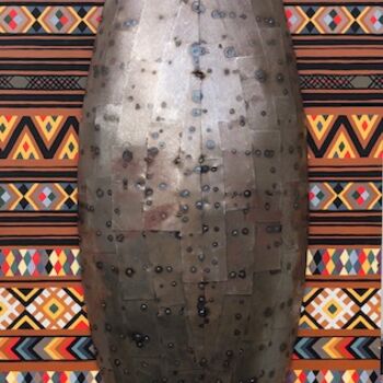 Картина под названием "Icelandic shield" - Robert Van Den Herik, Подлинное произведение искусства, Акрил Установлен на Дерев…