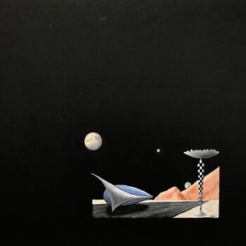 Pittura intitolato "Outer space greetin…" da Robert Van Den Herik, Opera d'arte originale, Acrilico
