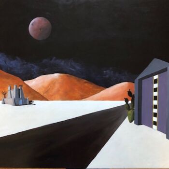 Painting titled "Shuttle entrance ga…" by Robert Van Den Herik, Original Artwork, Oil