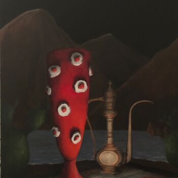 Malerei mit dem Titel "Got home late last…" von Robert Van Den Herik, Original-Kunstwerk, Öl