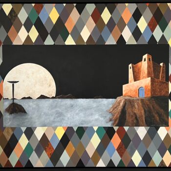 Schilderij getiteld "Under the moonlight." door Robert Van Den Herik, Origineel Kunstwerk, Acryl