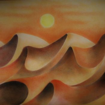 Painting titled "Dunes.jpg" by Bob, Original Artwork, Pastel